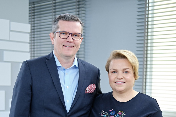 Katarzyna Bosacka z mężem