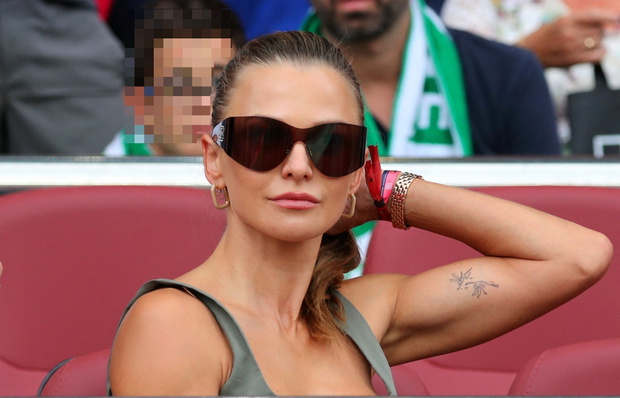 Anna Lewandowska na meczu Barcelony