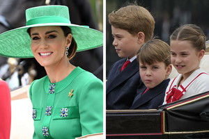 Księżna Kate z dziećmi na paradzie w Londynie