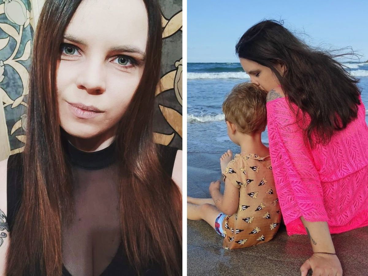 Marta Podbioł z synkiem nad morzem