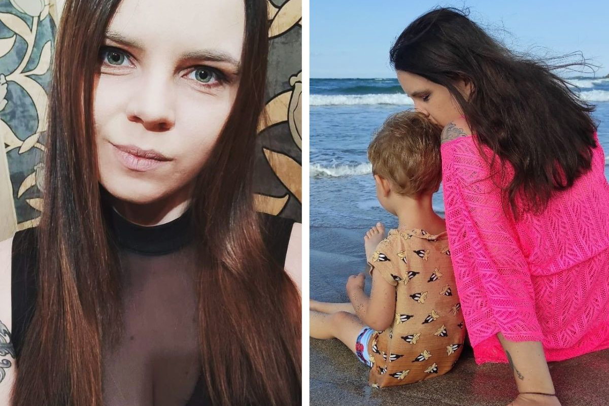 Marta Podbioł z synkiem nad morzem