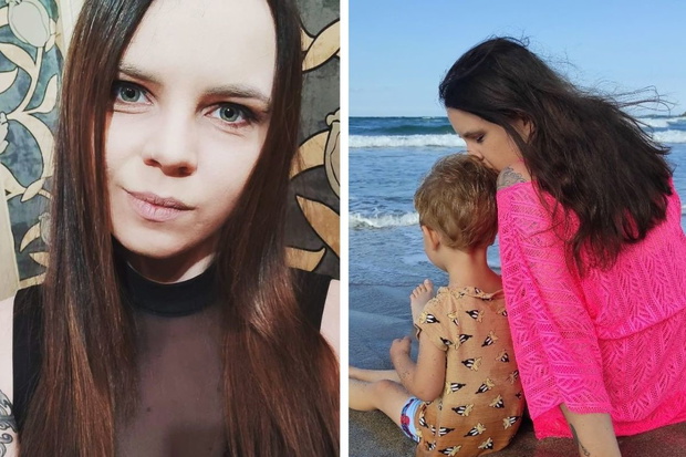 Marta Podbioł z synkiem nad morzem