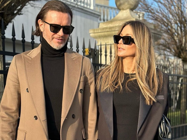 Małgorzata Rozenek i Radosław Majdan na spacerze przed domem