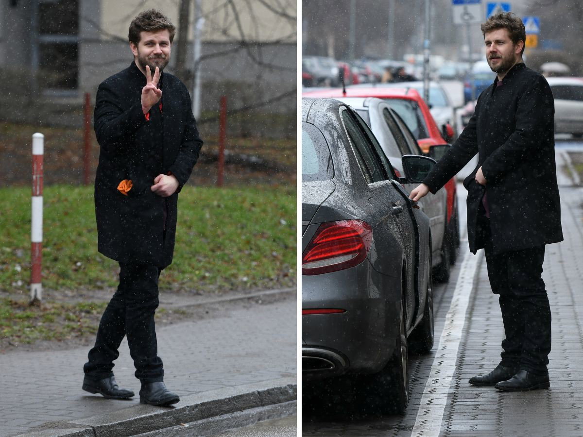 Antoni Królikowski wraca z komisariatu