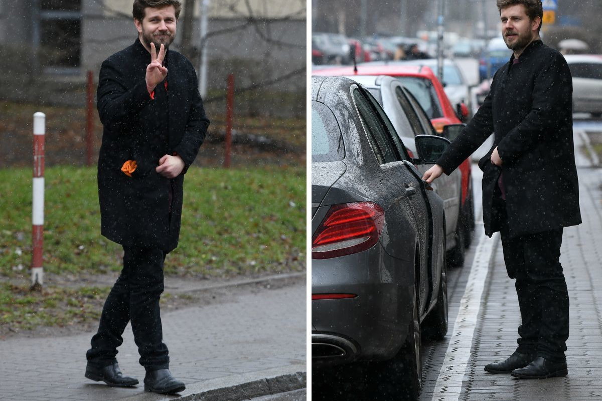 Antoni Królikowski wraca z komisariatu