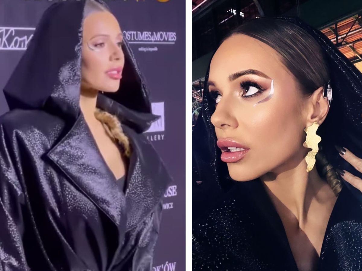 Doda w mrocznej stylizacji na pokazie Konrada Bikowskiego i Karola Prochackiego2