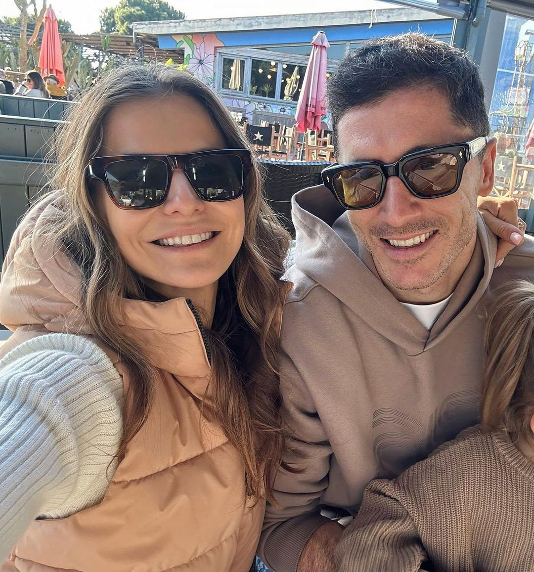 Anna Lewandowska i Robert Lewandowski w Barcelonie