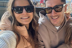 Anna Lewandowska i Robert Lewandowski w Barcelonie