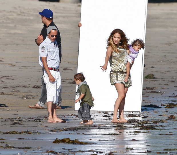 Jennifer Lopez i Marc Anthony maj? sesj? na pla?y