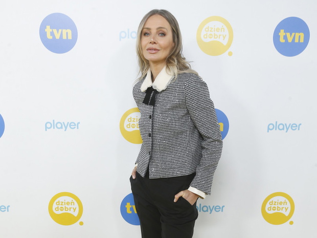 Agnieszka Woźniak-Starak na konferencji prasowej Dzień Dobry TVN