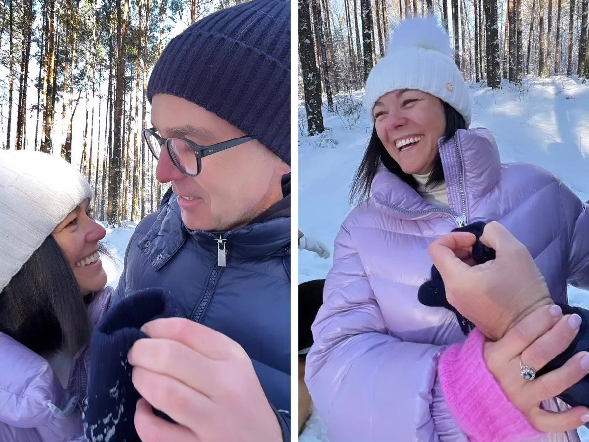 Katarzyna Cichopek i Maciej Kurzajewski na spacerze