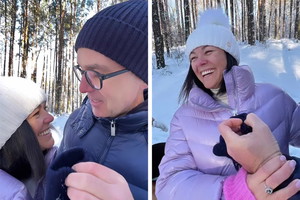 Katarzyna Cichopek i Maciej Kurzajewski na spacerze