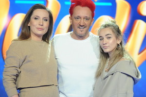 Michał Wiśniewski z żoną i córką w "aka to melodia. Pola Wiśniewska wyeksponowała ciążowy brzuszek
