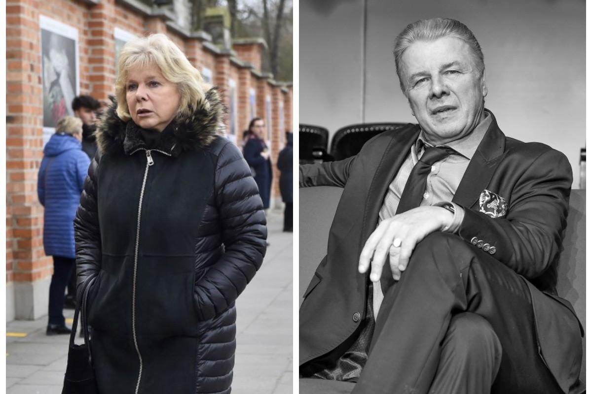 Dorota Kamińska na pogrzebie Emiliana Kamińskiego