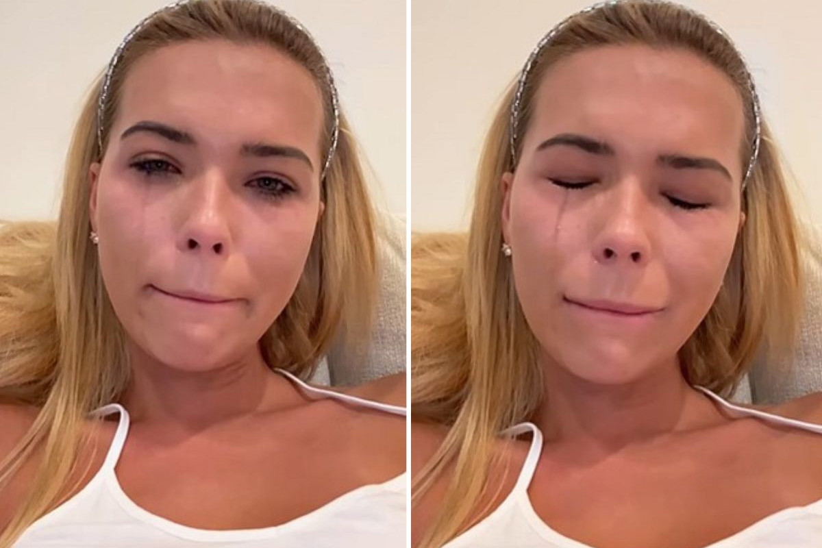 Sandra Kubicka płacze