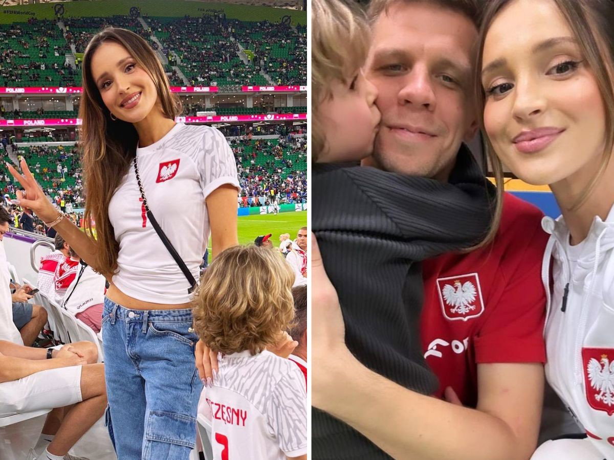 Marina kibicuje Wojciechowi Szczęsnemu w meczu Polska-Francja