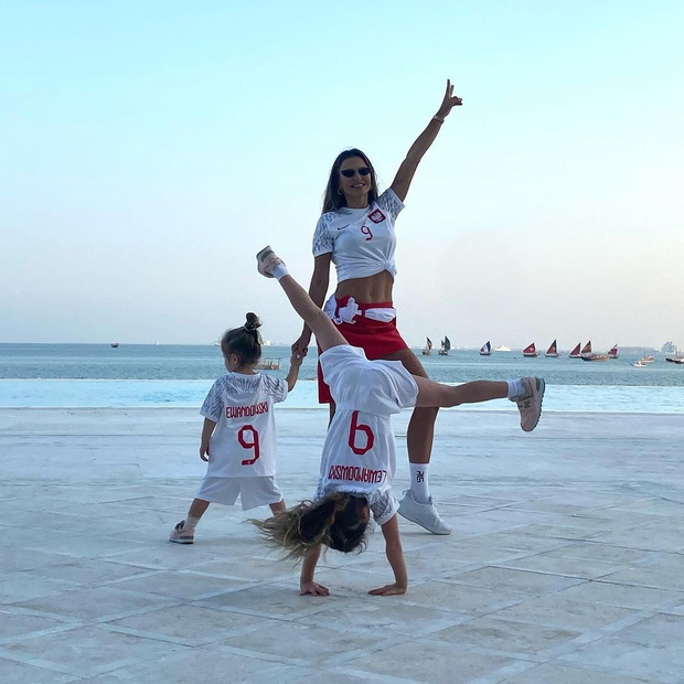 Anna Lewandowska kibicuje polskiej drużynie przed meczem Polska-Francja