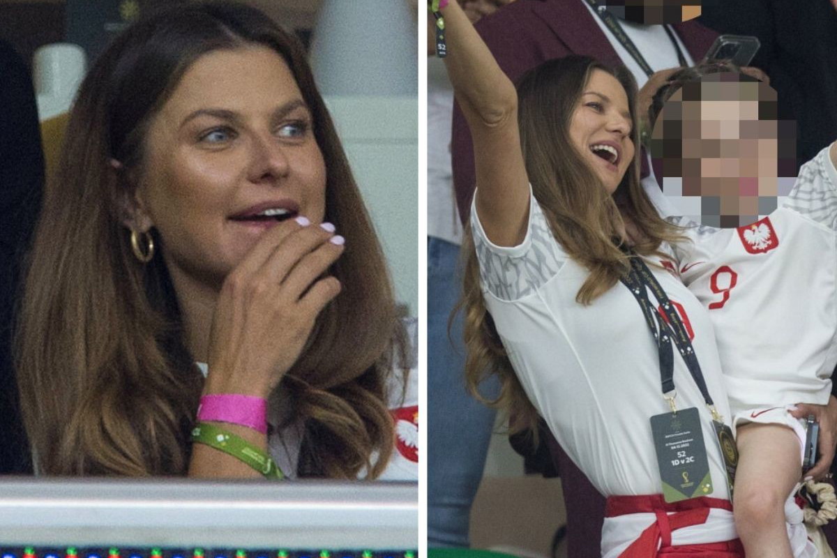 Anna Lewandowska z córką na trybunach