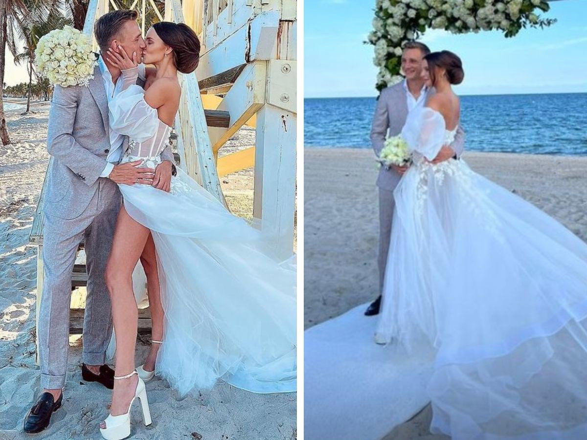 Jakub Rzeźniczak i Paulina Nowicka po ślubie