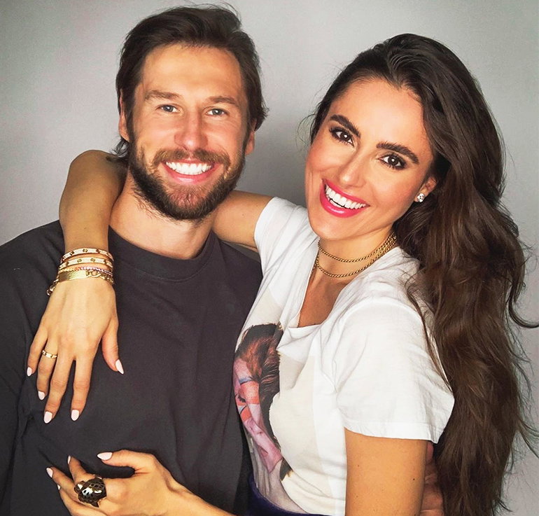 Grzegorz Krychowiak i Celia Jaunat