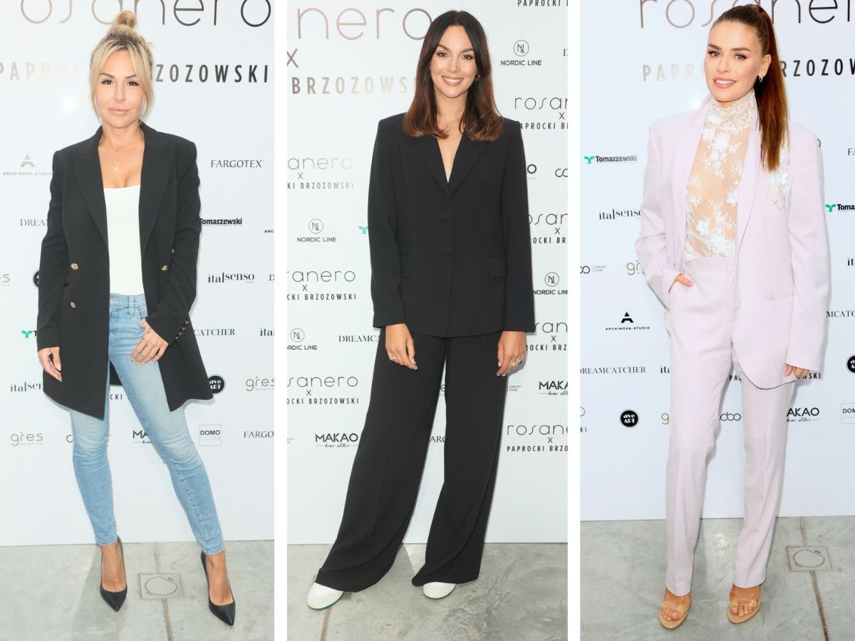 Blanka Lipińska, Paulina Krupińska i Natasza Urbańska na pokazie Paprockiego i Brzozowskiego