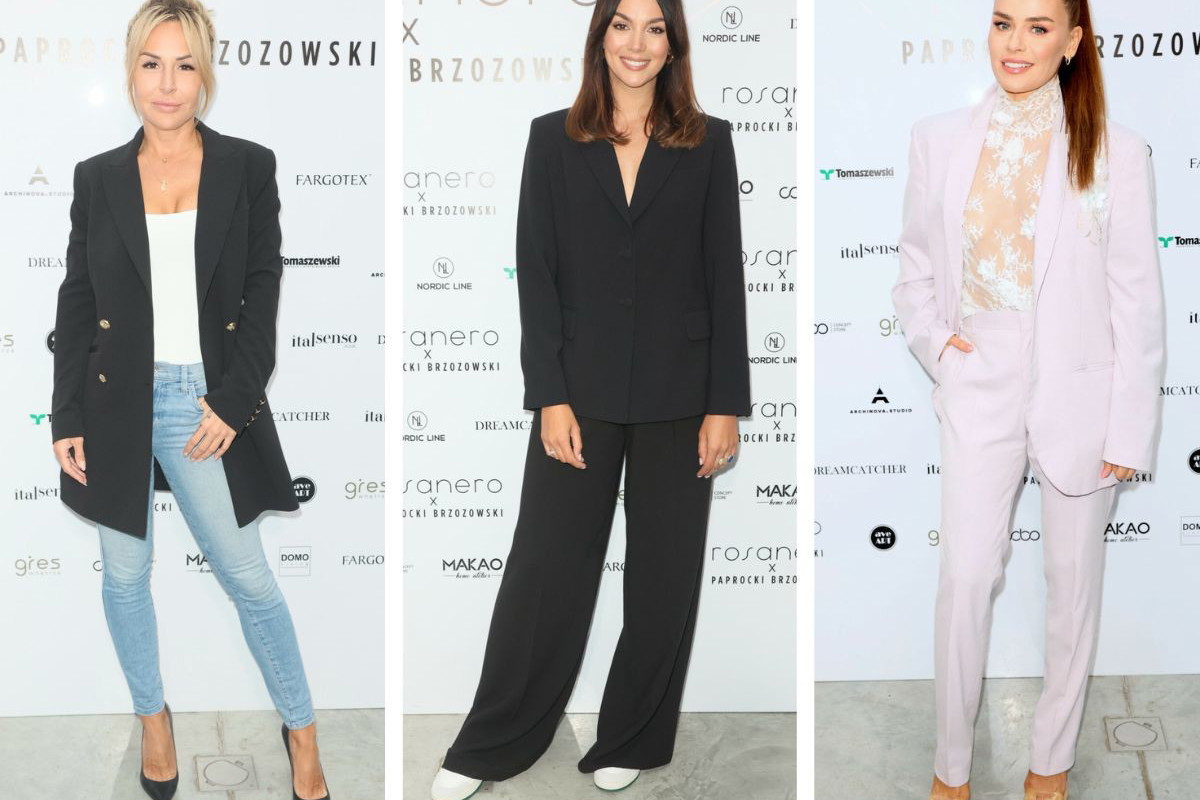 Blanka Lipińska, Paulina Krupińska i Natasza Urbańska na pokazie Paprockiego i Brzozowskiego