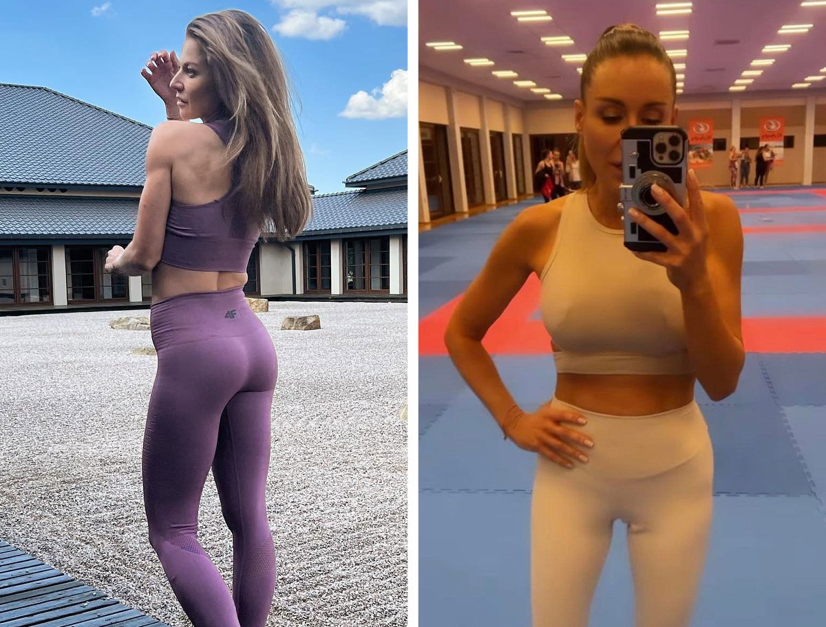 Małgorzata Rozenek i Anna Lewandowska na obozie