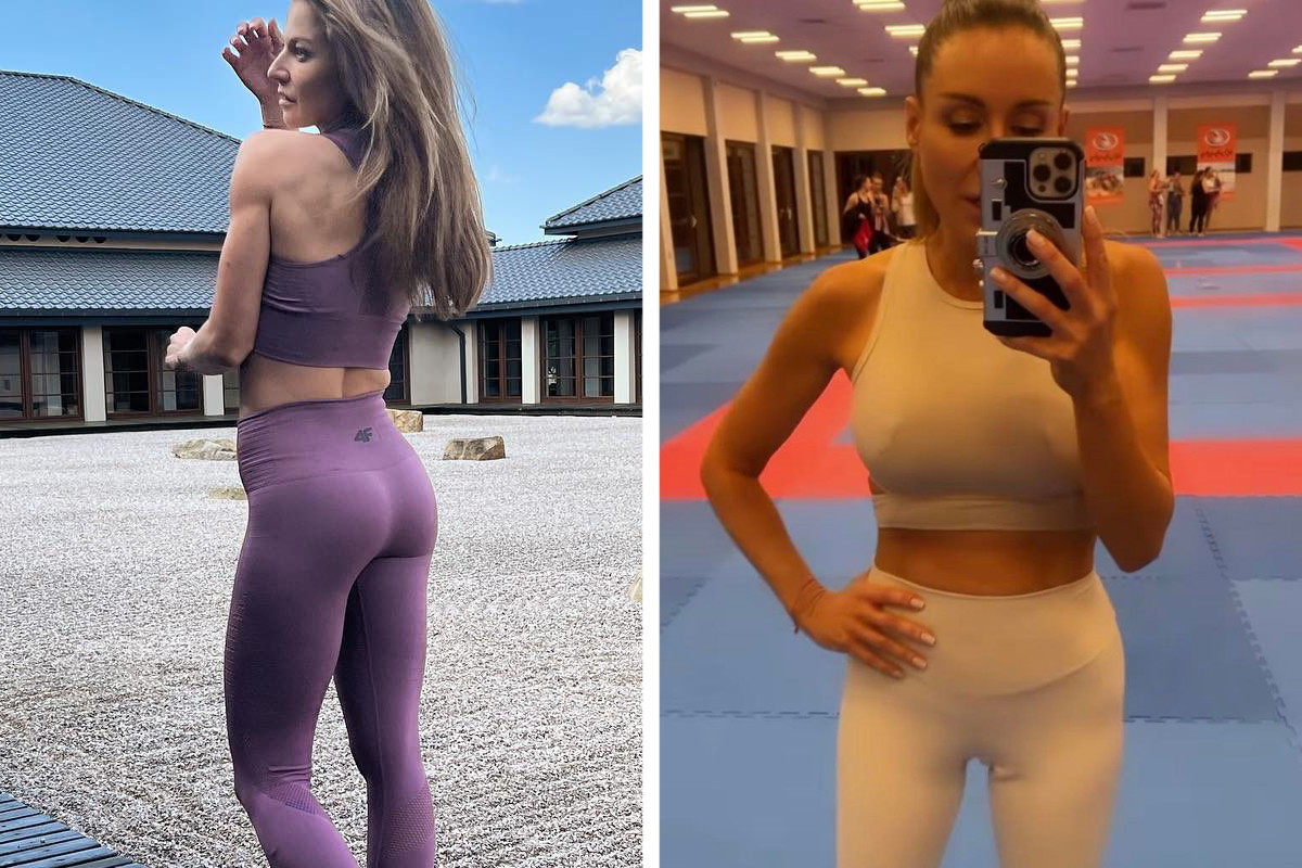 Małgorzata Rozenek i Anna Lewandowska na obozie