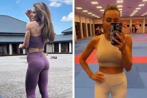 Małgorzata Rozenek i Anna Lewandowska na obozie