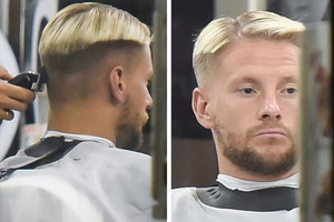 Odmieniony Sebastian Fabijański relaksuje się u fryzjera. Nowe zdjęcia paparazzi