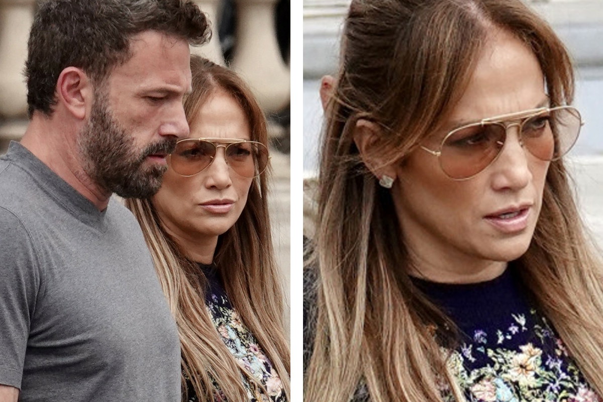 Naburmuszona Jennifer Lopez zwiedza Luwr z torebką za 300 tys. złotych. Nowe zdjęcia paparazzi