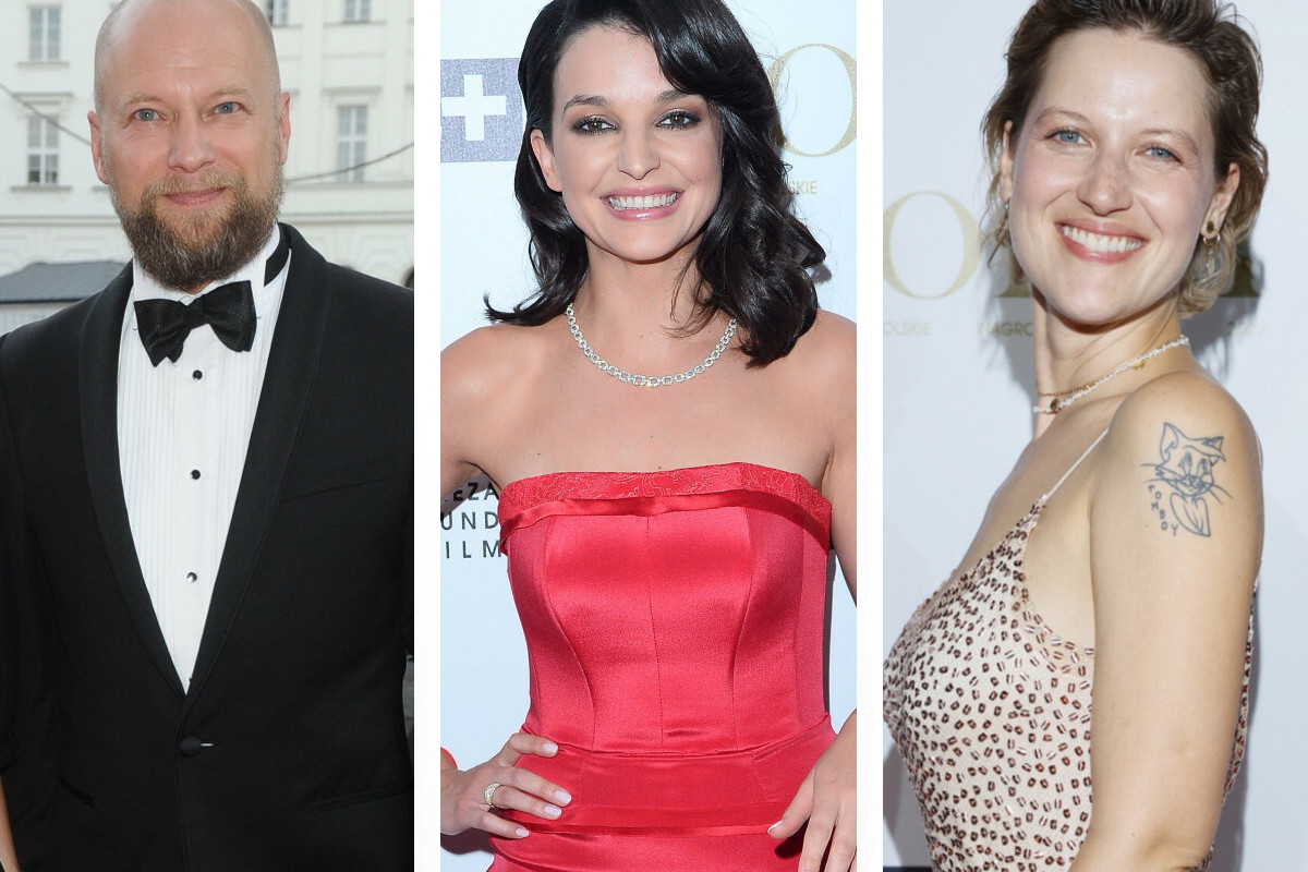 Orły 2022: gwiazdy brylują na czerwonym dywanie. Maciej Stuhr z żoną, Aleksandra Domańska, Maria Dębska i inni