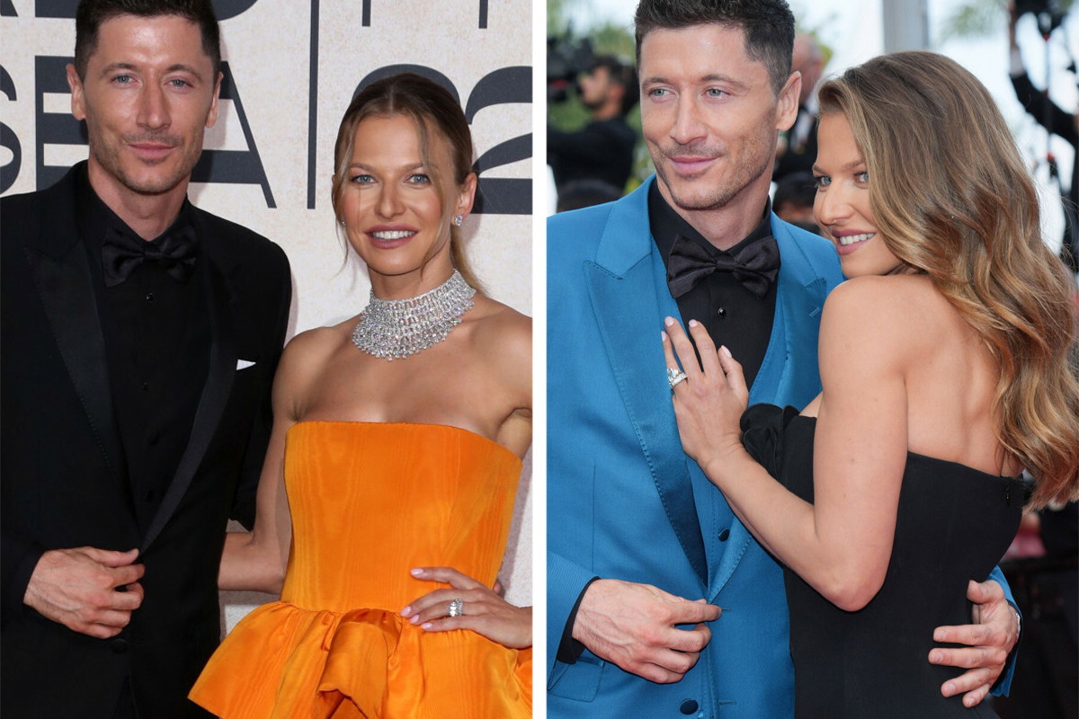 Anna Lewandowska i Robert Lewandowski na gali amfAR i premierze Broker w Cannes