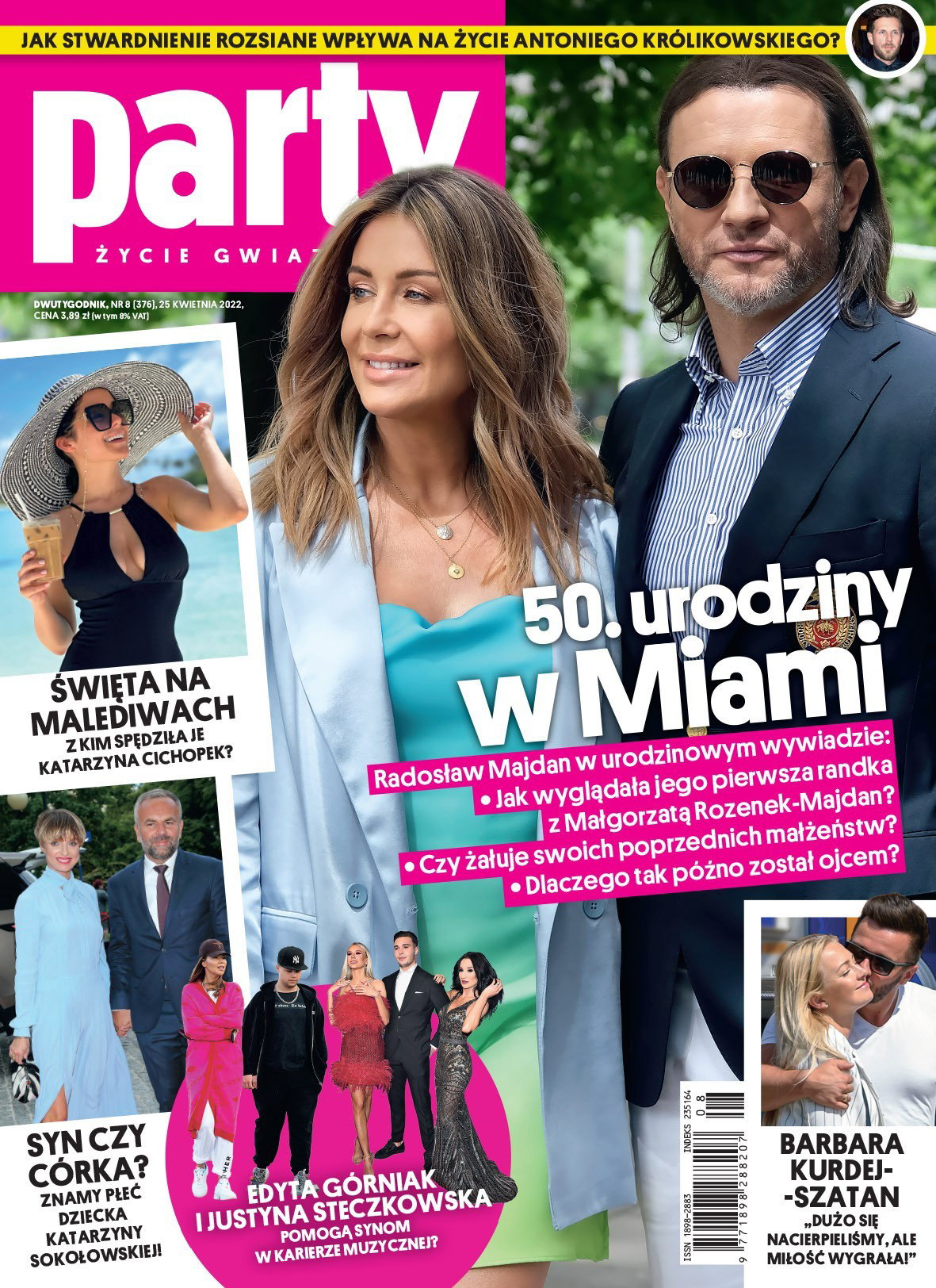 Małgorzata Rozenek i Radosław Majdan na okładce "Party"