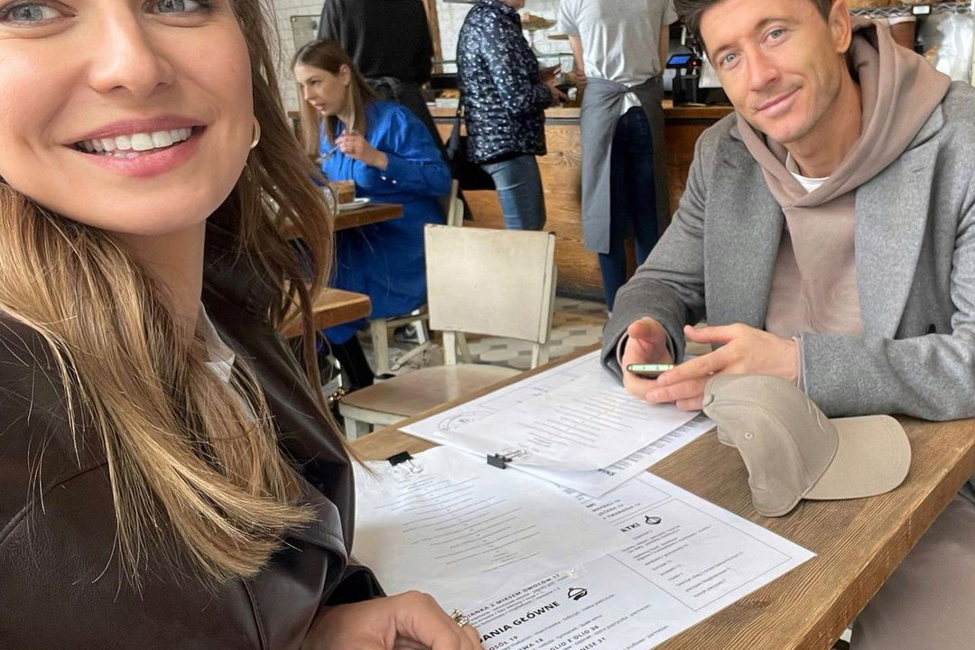 Anna Lewandowska z mężem na randce