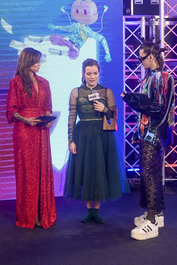scena z: Michał Szpak, Gabi Drzewiecka, Sanah, fot. Jacek Kurnikowski/AKPA