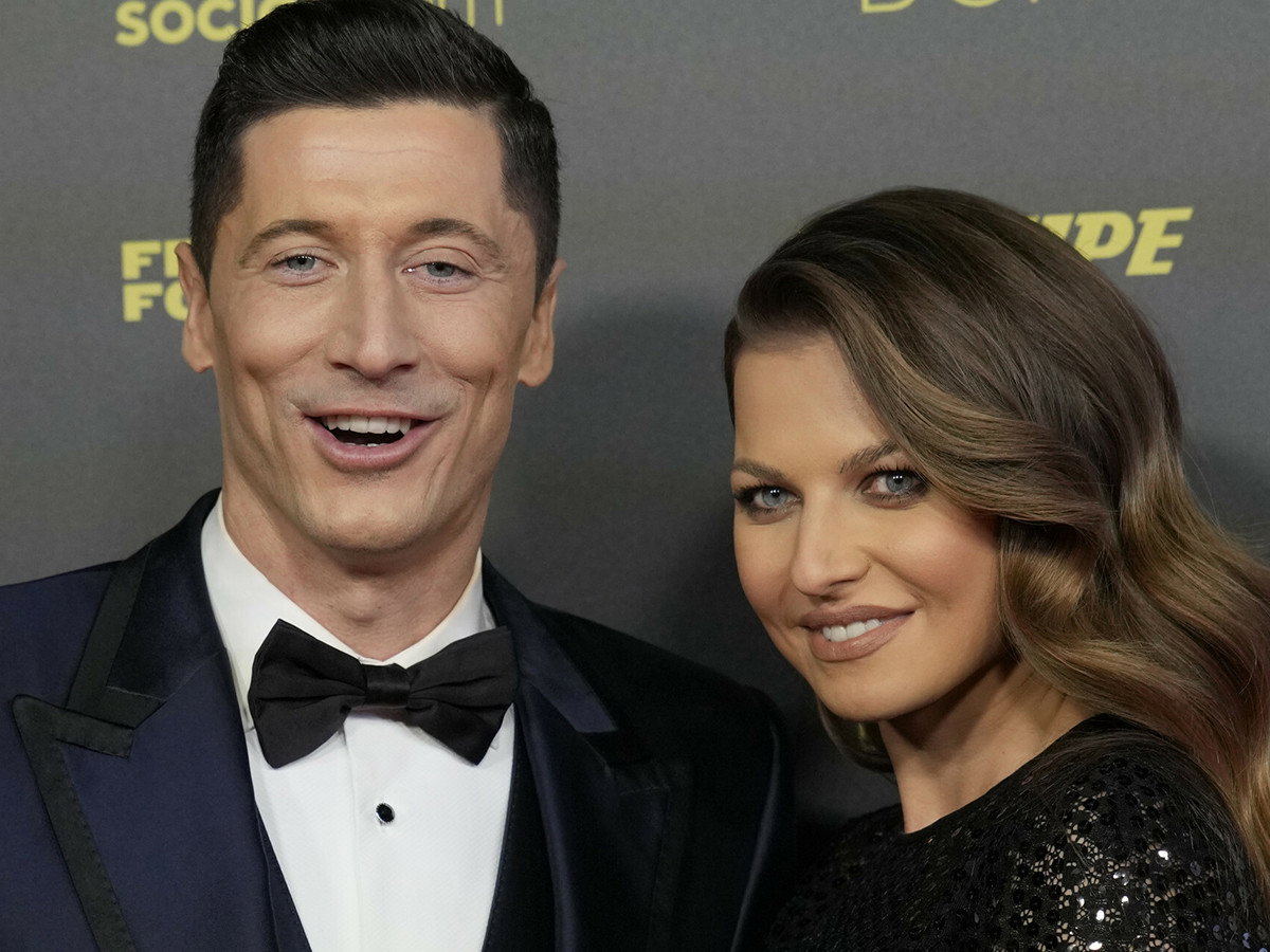 Anna i Robert Lewandowscy na gali Złotej Piłki 2021