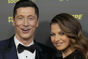 Anna i Robert Lewandowscy na gali Złotej Piłki 2021