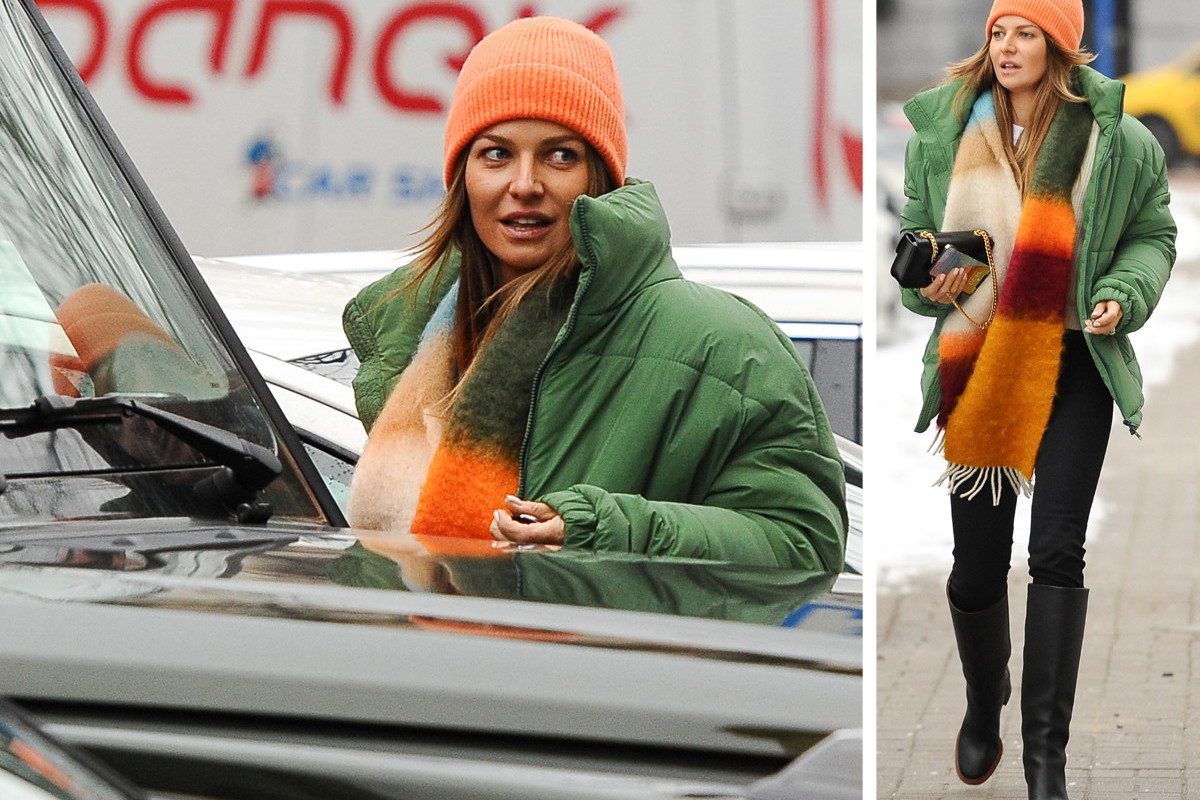 Anna Lewandowska na ulicach Warszawy