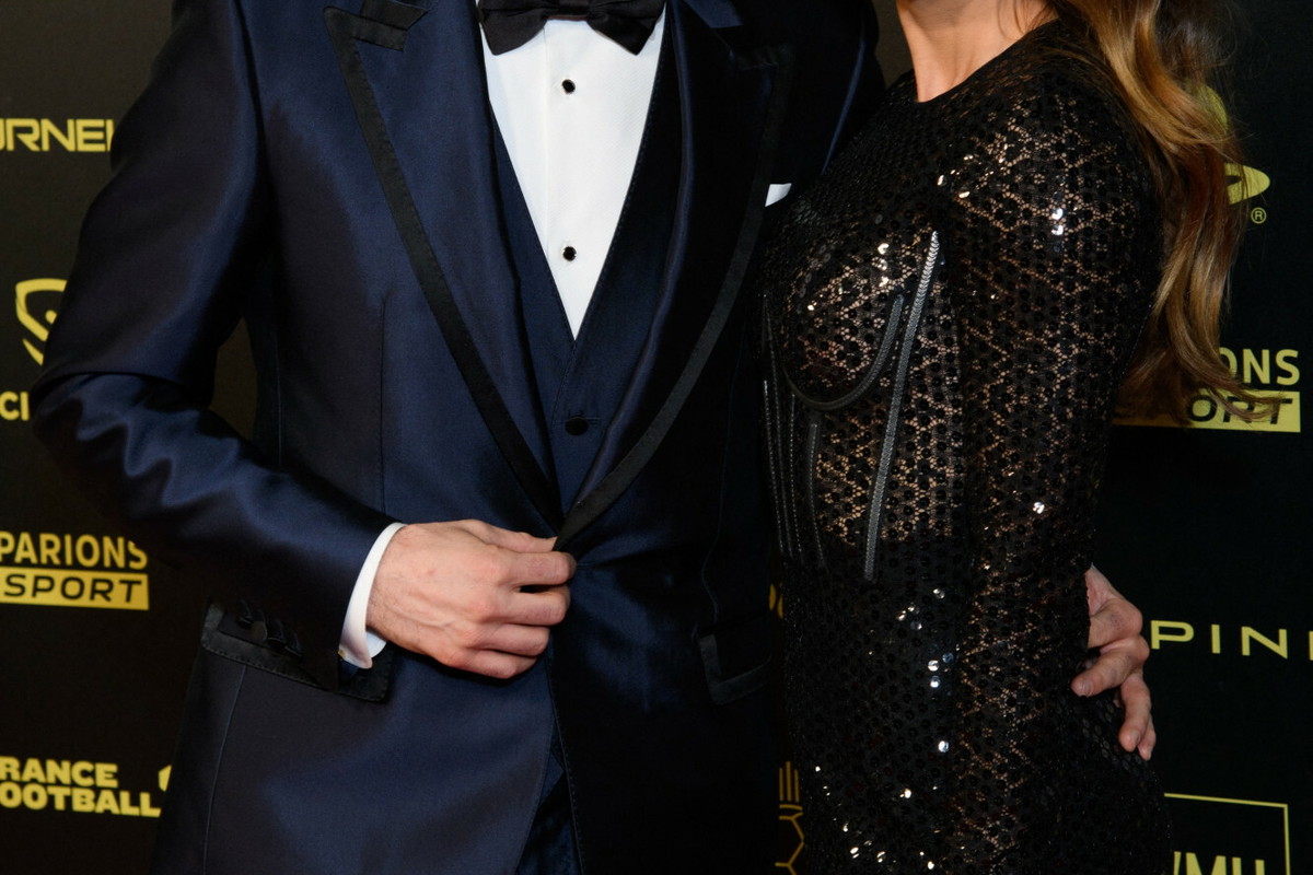 Anna Lewandowska i Robert Lewandowski na gali Złotej Piłki