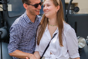 Julia Królikowska z mężem