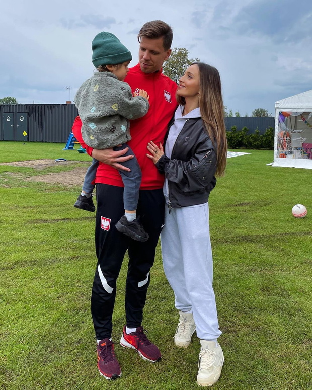 Marina Szczęsna i Wojciech Szczęsny z Liamem