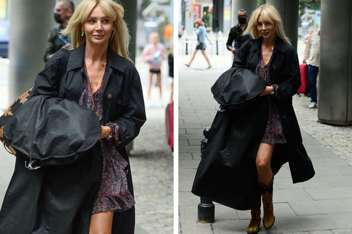 Agnieszka Woźniak-Starak pod studiem "Dzień Dobry TVN"