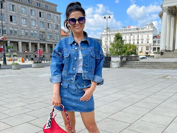 Katarzyna Cichopek w hitowej jeansowej stylizacji