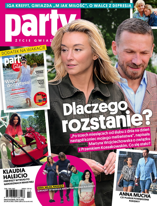 Martyna Wojciechowska na okładce "Party". Dlaczego po 3 miesiącach od ślubu rozstała się z mężem?