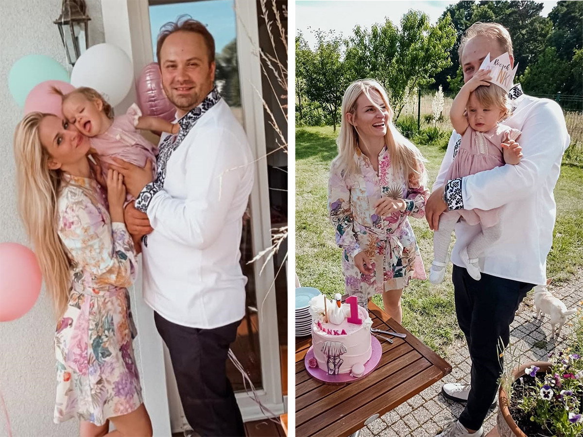 Anita i Adrian ze "Ślubu od pierwszego wejrzenia" na roczku córki