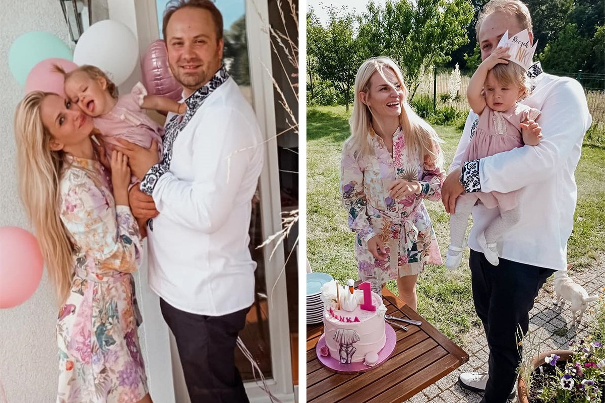 Anita i Adrian ze "Ślubu od pierwszego wejrzenia" na roczku córki
