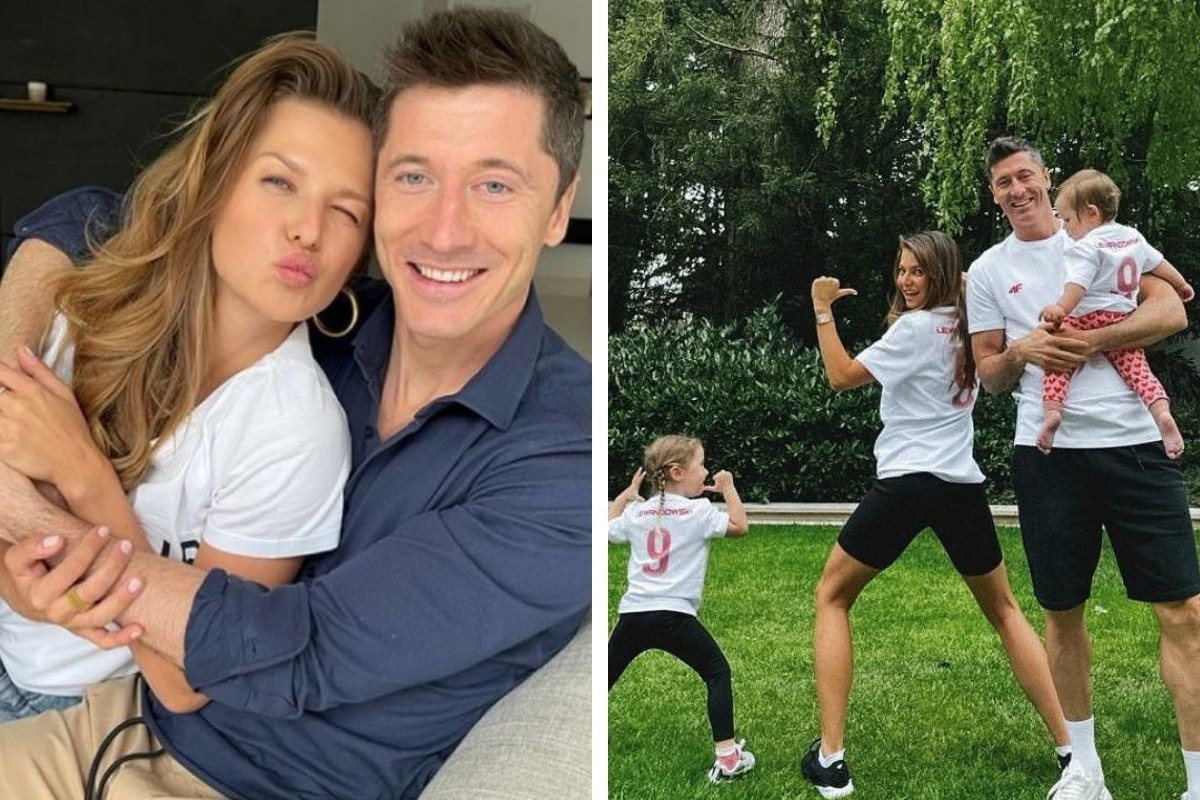 Robert Lewandowski z rodziną