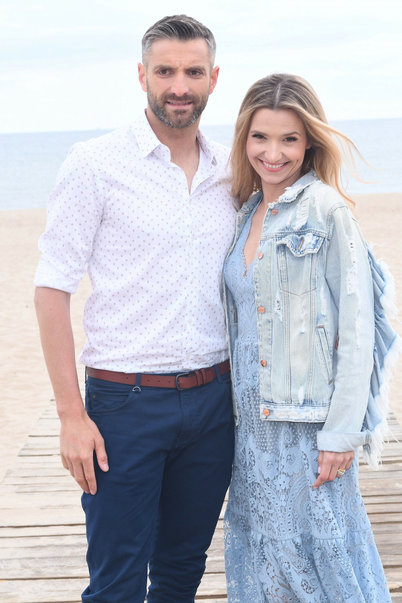 Maciej Dowbor, Joanna Koroniewska na plaży