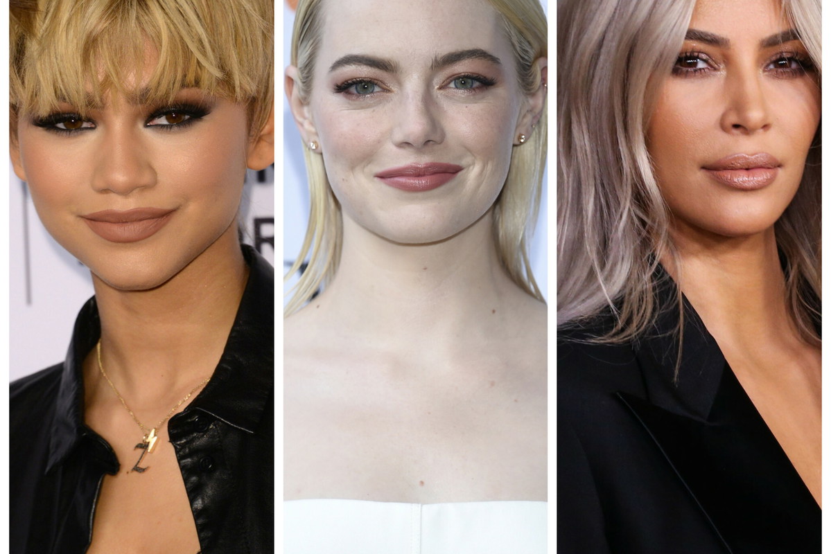 zendaya, emma stone, kim kardashian